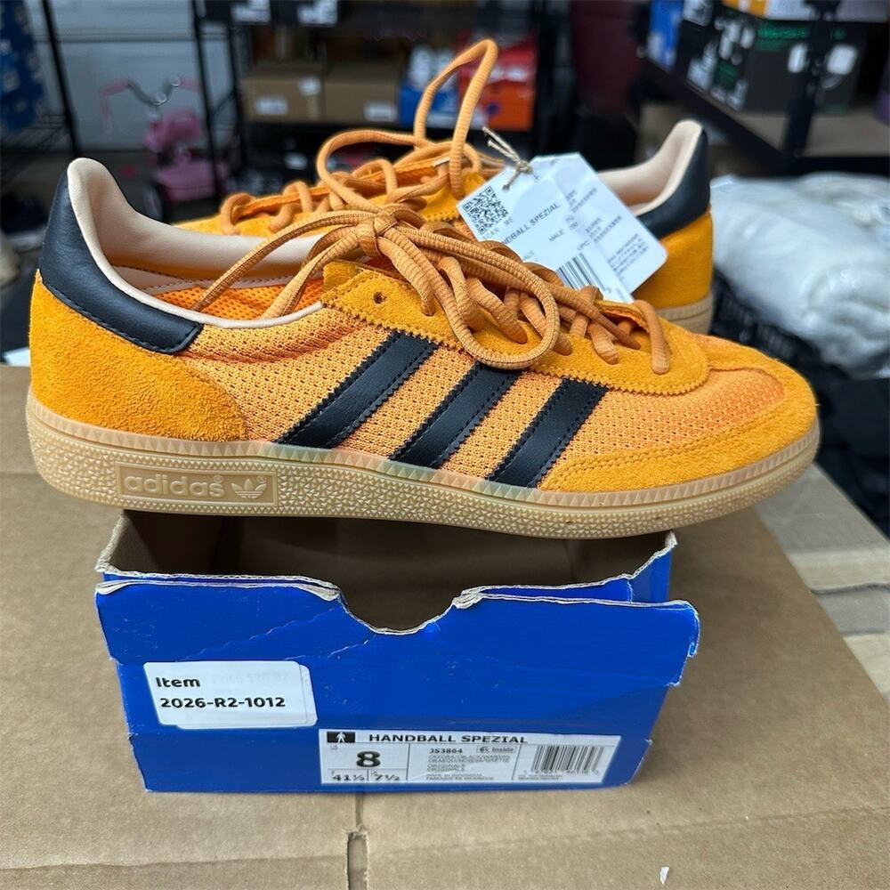 adidas Originals Handball Spezial Sneakers Men's US 8 Orange Black Gum